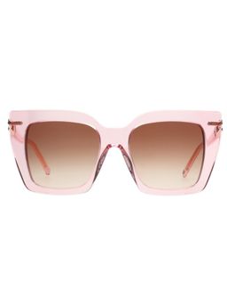 Tommy Hilfiger - Women UV Protected Cat Eye Brown Lens Smoke Sunglasses (52)