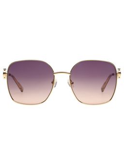 Tommy Hilfiger - Women UV Protected Square Pink Lens Smoke Sunglasses (56)