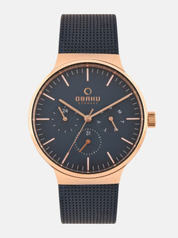 Obaku - Navy Blue Round Dial Analog Watch - V229GMVLML