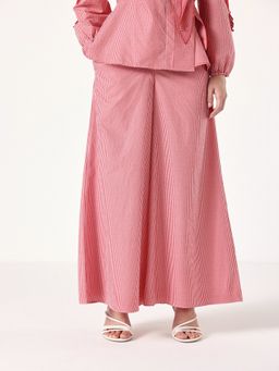 Muvazo - Red Vichy Check Palazzo