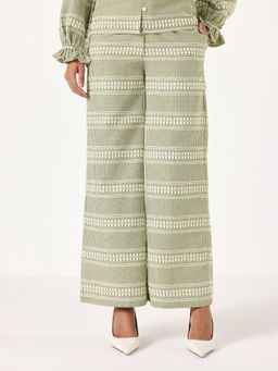 Muvazo - Green Gingham Oasis Checks Pant