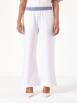 Muvazo - White Luna Solid Pant