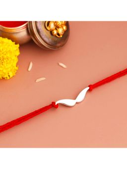 KuberBox - Moustache 925 Sterling Silver Rakhi cum Brooch