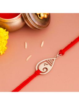KuberBox - Gaurik 925 Sterling Silver Rakhi cum Pendant