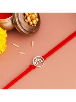 KuberBox - Ik Onkar 925 Sterling Silver Rakhi