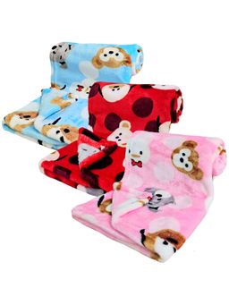 BRANDONN - Printed Multipurpose Wearable Baby Blanket-Multi-Color (Pack of 3)