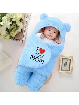 BRANDONN - New Born Baby Unicorn Multipurpose Wearable Blanket-Blue