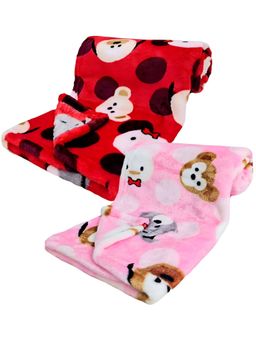 BRANDONN - Printed Multipurpose Wearable Baby Blanket-Multi-Color (Pack of 2)