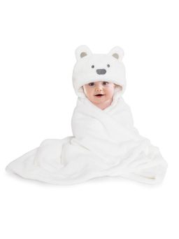BRANDONN - New Born Baby Multipurpose Wearable Blanket-White