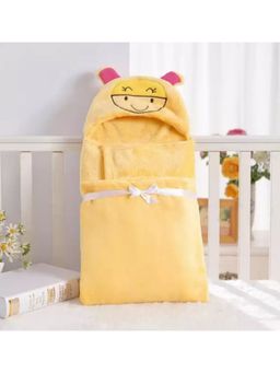 BRANDONN - New Born Baby Multipurpose Wearable Blanket-Yellow