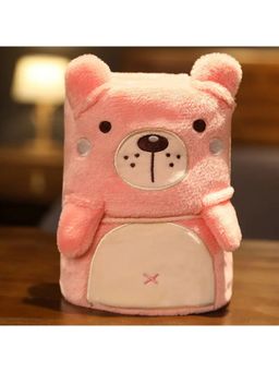 BRANDONN - New Born Baby Unicorn Multipurpose Wearable Blanket-Peach