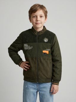 Monte Carlo - Boys Smart Fit Full Sleeve Solid Bomber Jacket