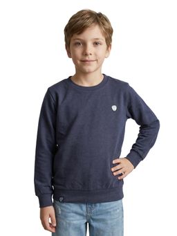 Monte Carlo - Boys Regular Fit Round Neck Solid Sweatshirt