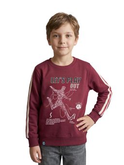 Monte Carlo - Boys Regular Fit Round Neck Printed Sweatshirt