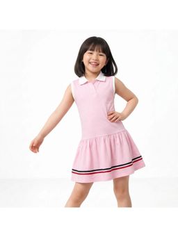 Tommore - Pink Sleeveless Polo Dress