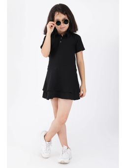 Tommore - Urban Black Polo Dress