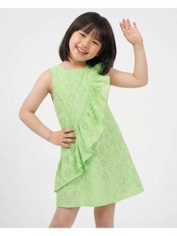 Tommore - Schiffli Ruffle Dress