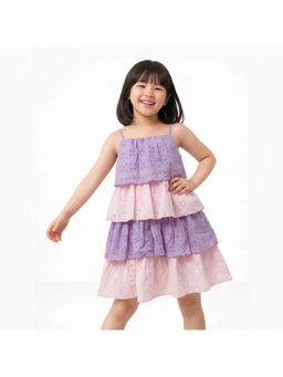 Tommore - Schiffli Tiered Mini Dress
