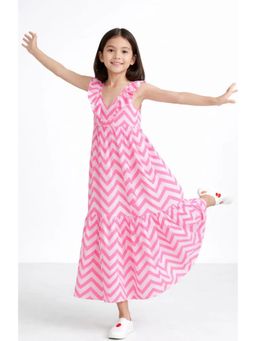 Tommore - Chevron Blush Maxi Dress