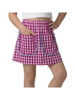 Tommore - Pink Check Frill Skirt