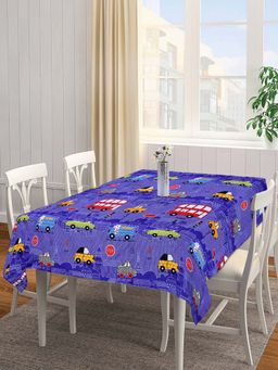 ARRABI - Blue Cartoon Cotton Blend 8 Seater Table Cover