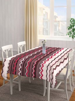 ARRABI - Multi-Color Geometric Cotton Blend 6 Seater Table Cover