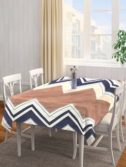 ARRABI - Multi Geometric Cotton Blend 8 Seater Table Cover