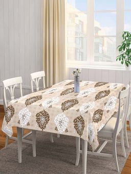ARRABI - Beige Indian Cotton Blend 8 Seater Table Cover