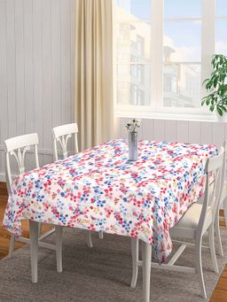 ARRABI - Multi-Color Floral Cotton Blend 8 Seater Table Cover