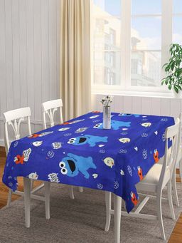 ARRABI - Blue Cartoon Cotton Blend 8 Seater Table Cover