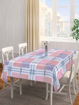 ARRABI - Multi Checks Cotton Blend 6 Seater Table Cover