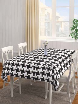 ARRABI - Geometric Cotton Blend 6 Seater Table Cover