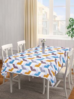 ARRABI - Multi Graphic Cotton Blend 6 Seater Table Cover