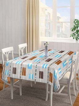 ARRABI - Geometric Cotton Blend 8 Seater Table Cover