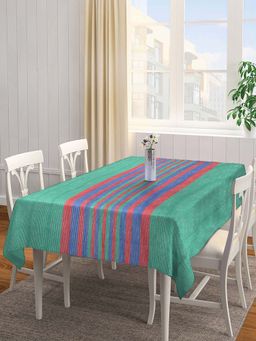 ARRABI - Striped 100% Handwoven Cotton 8 Seater Table Cover