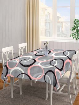 ARRABI - Geometric Cotton Blend 8 Seater Table Cover