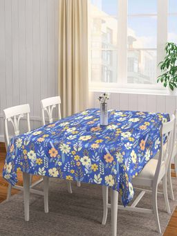 ARRABI - Floral Cotton Blend 6 Seater Table Cover
