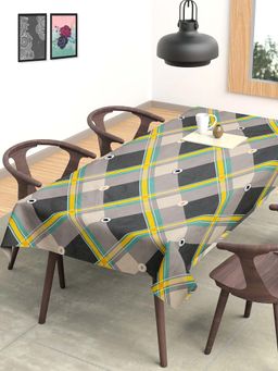 ARRABI - Geometric Cotton Blend 8 Seater Table Cover