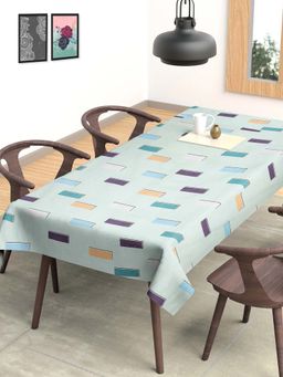 ARRABI - Geometric Cotton Blend 8 Seater Table Cover