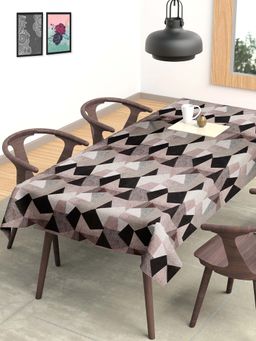 ARRABI - Geometric Cotton Blend 6 Seater Table Cover