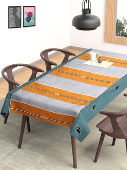 ARRABI - Geometric Cotton Blend 6 Seater Table Cover