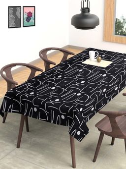 ARRABI - Geometric Cotton Blend 6 Seater Table Cover