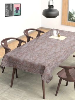ARRABI - Striped Cotton Blend 6 Seater Table Cover