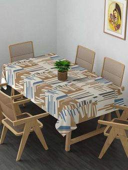 ARRABI - Multi-Color Abstract Cotton Blend 8 Seater Table Cover