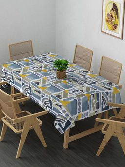 ARRABI - Multi Geometric Cotton Blend 8 Seater Table Cover