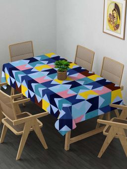 ARRABI - Multi Geometric Cotton Blend 8 Seater Table Cover