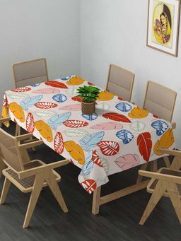 ARRABI - Multi Leaf Cotton Blend 8 Seater Table Cover