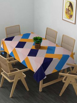 ARRABI - Multi Geometric Cotton Blend 8 Seater Table Cover