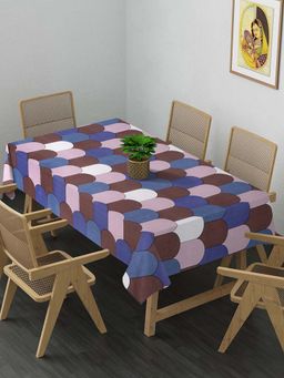 ARRABI - Multi Abstract Cotton Blend 6 Seater Table Cover