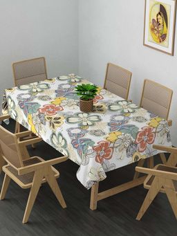 ARRABI - Multi Floral Cotton Blend 6 Seater Table Cover